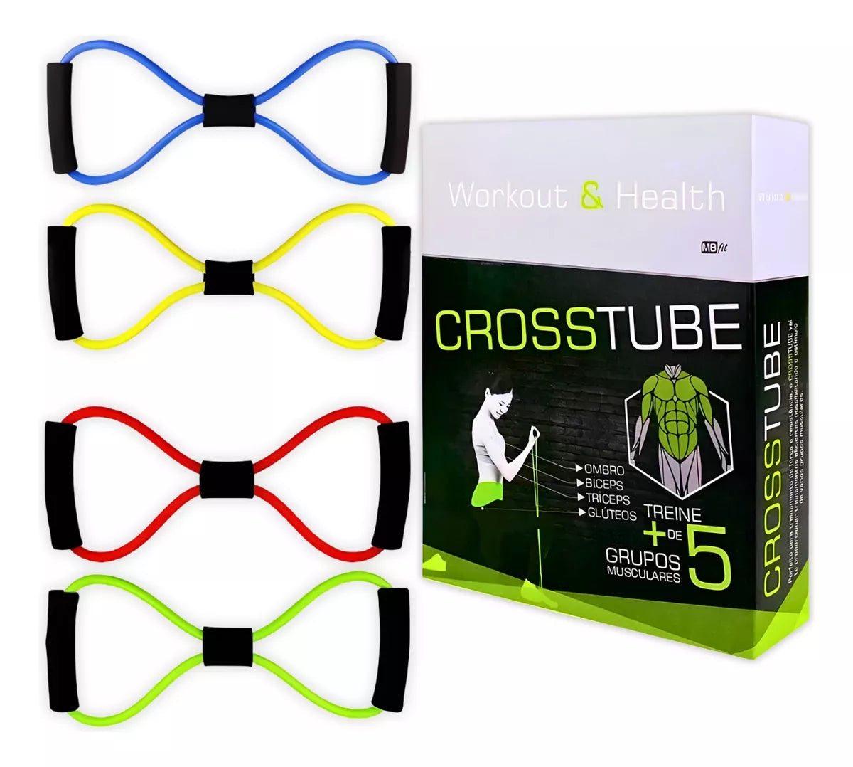 Kit Completo Par Halter + Caneleira + Kit 5 Theraband + Elástico